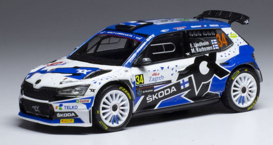 Available To Order – Skoda Fabia Rally 2 EVO #34 Rally Croatia 2021 E.Lindholm/M.Korhonen 1:43 IXO Model (IXO RAM803)