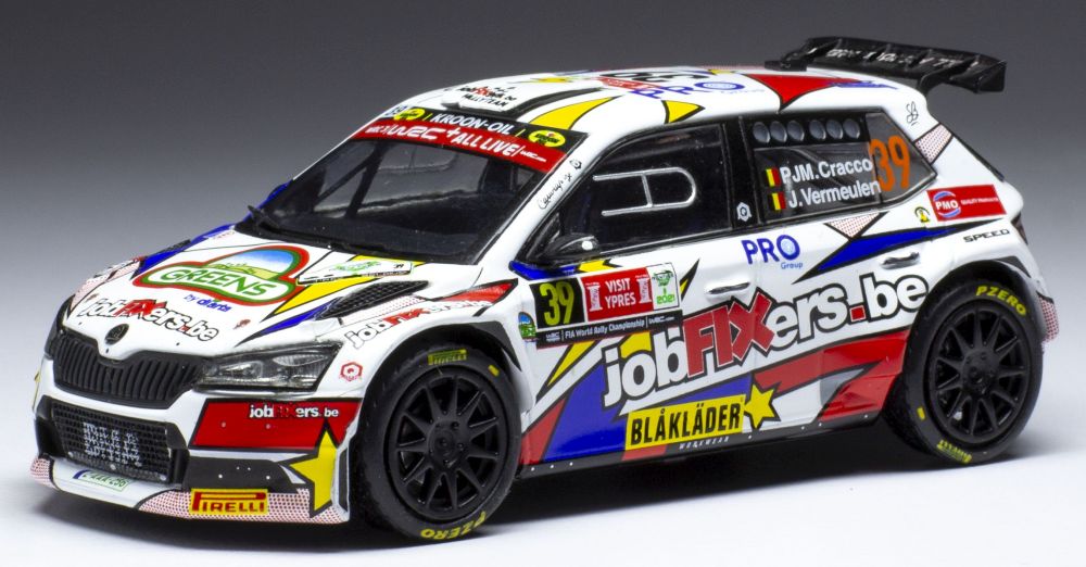 Available To Order – Skoda Fabia Rally 2 EVO #39 Rally Ypres 2021 P.J.M.Cracco/L.Vermeulen 1:43 IXO Model (IXO RAM807)