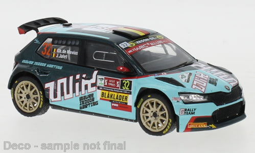 Available To Order – Skoda Fabia Rally 2 EVO #32 Rally Ypres 2021 G.de Mevius/J.Jalet 1:43 IXO Model (IXO RAM809)
