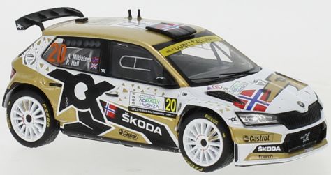 Available To Order – Skoda Fabia Rally2 EVO #20 WRC Monza 2021 A.Mikkelsen/P.Hall 1:43 IXO Model (IXO RAM827)