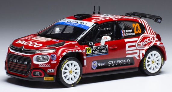 Available To Order – Citroen C3 Rally2 #23 WRC Monte Carlo 2022 Y.Rossel/B.Boulloud 1:43 IXO Model (IXO RAM843)