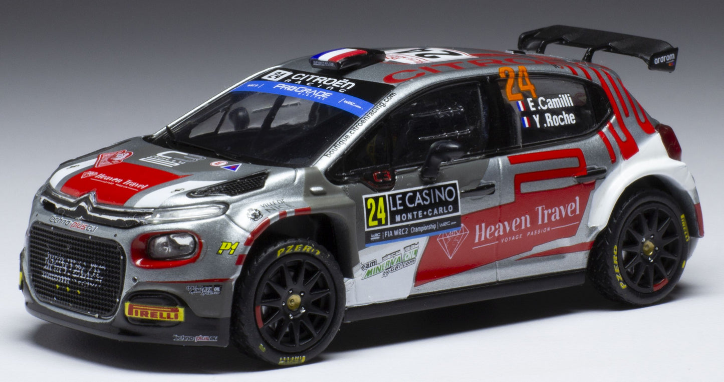Available To Order – Citroen C3 Rally2 #24 WRC Monte Carlo 2022 E.Camilli/Y.Roche 1:43 IXO Model (IXO RAM844)