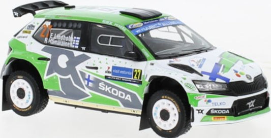 Available To Order – Skoda Fabia Rally2 EVO #27 Rallye WM Rallye Estland 2022 Lindholm/Hamalainen 1:43 IXO Model (IXO RAM863A)