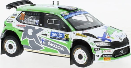 Available To Order – Skoda Fabia Rally2 EVO #20 Rallye WM Rallye Finland 2022 Lindholm/Hamalainen 1:43 IXO Model (IXO RAM863B)