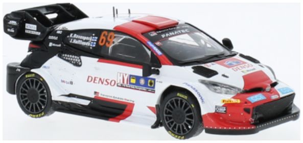 Available To Order – Toyota GR Yaris Rally1 Hybrid #69 Central European Rally 2023 Champion Rovanpera 1:43 IXO Model (IXO RAM908)
