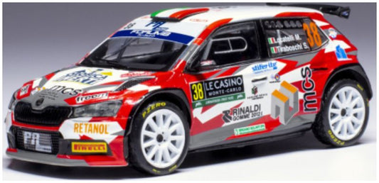 Available To Order – Skoda Fabia Rally2 #38 WRC Rallye Monte Carlo M.Locatelli/S.Tiraboschi 1:43 IXO Model (IXO RAM921)