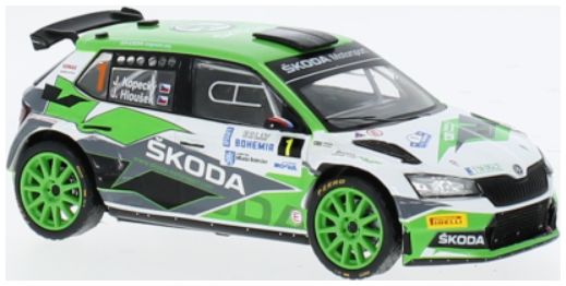 Available To Order – Skoda Fabia Rally2 EVO #1 Rallye Bohemia J.Kopecky/J.Hlousek 1:43 IXO Model (IXO RAM934)