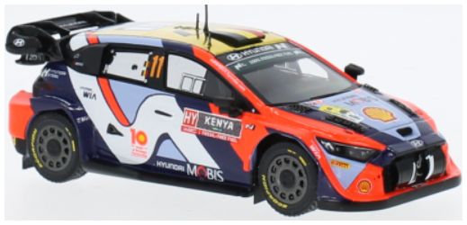 Available To Order – Hyundai i20 N Rally1 #11 WRC Safari Rallye Kenya T.Neuville/M.Wydaeghe 1:43 IXO Model (IXO RAM939)