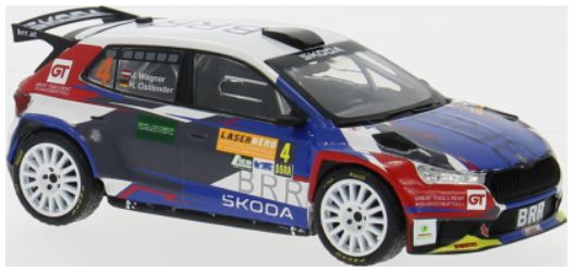 Available To Order – Skoda Fabia Rally2 Rally WM Lavanttal Rally 2024 #4 J.Wagner/H.Ostlender 1:43 IXO Model (IXO RAM950)