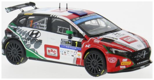 Available To Order – Hyundai i20 N Rally 2 Rali Ceredigion 2024 #1 Paddon/Kennard 1:43 IXO Model (IXO RAM952B)