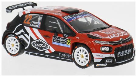 Available To Order – Citroen C3 Rally2 WRC Rally Monte Carlo 2025 #22 Y.Rossel/A.Dunand 1:43 IXO Model (IXO RAM975A)