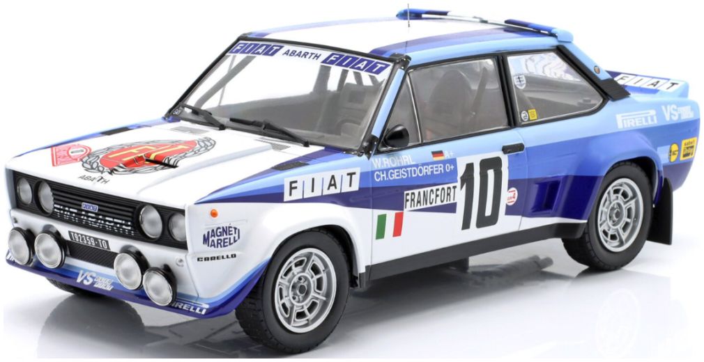 Available To Order – Fiat 131 Abarth #10 Winner Rallye Monte Carlo 1980 Rohrl/Geistdorfer 1:18 IXO Model (IXO W18006001)