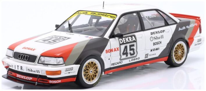 Available To Order – Audi V8 Quattro #45 DTM Champion 1991 Frank Biela **Collectors box** 1:18 IXO Model (IXO W1801508C)