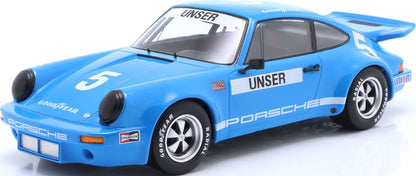 Available To Order – Porsche 911 Carrera 3.0 RSR Blue #5 Bobby Unser IROC 3rd Daytona 1974 1:18 IXO Model (IXO W18016003)