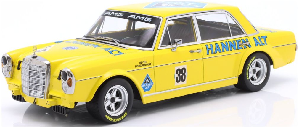 Available To Order – Mercedes Benz 300 SEL 6.8 #38 'Hannen Alt' Final of Season Hockenheim 1971 Hans Heyer 1:18 IXO Model (IXO W18030003)