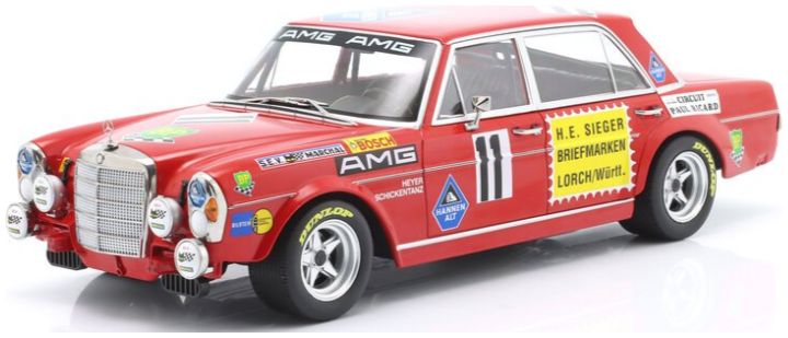 Available To Order – Mercedes Benz AMG 300 SEL #11 24h Paul Ricard 1971 Heyer/Schickentanz 1:18 IXO Model (IXO W18030009)