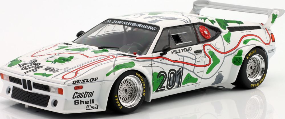 Available To Order – BMW M1 Procar #201 3rd 1000km Nurburgring 1980 Stuck/Piquet 1:18 IXO Model (IXO W1803003)
