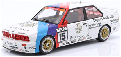 Available To Order – BMW M3 (E30) #15 DTM Champion 1989 Roberto Ravaglia 1:18 IXO Model (IXO W18038002C)