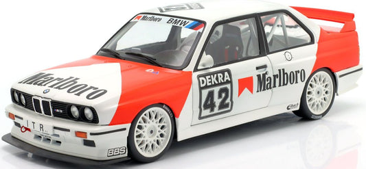 Available To Order – BMW M3 (E30) #42 DTM Zolder 1991 Cor Euser BMW Dealerteam 1:18 IXO Model (IXO W18038005)
