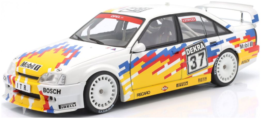 Available To Order – Opel Omega Evo 500 #37 DTM 1991 Volker Strycek 'Pommes Design' 1:18 IXO Model (IXO W18045002)