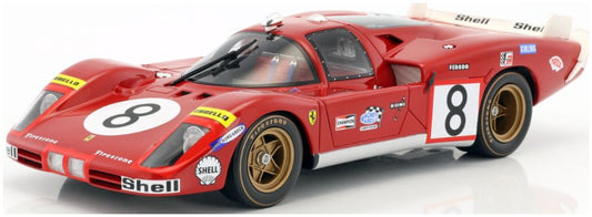 Available To Order – Ferrari 512S Long Tail #8 24h Le Mans 1970 Merzario/Regazzoni 1:18 IXO Model (IXO W18053003)