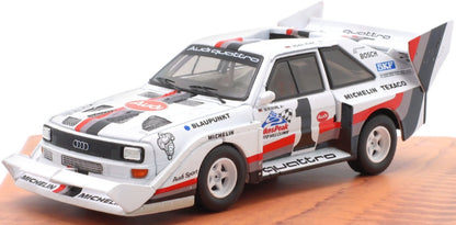 Audi Sport Quattro S1 E2 #1 Winner Pikes Peak 1987 Walter Rohrl w/Collectors Box 1:43 IXO Model
