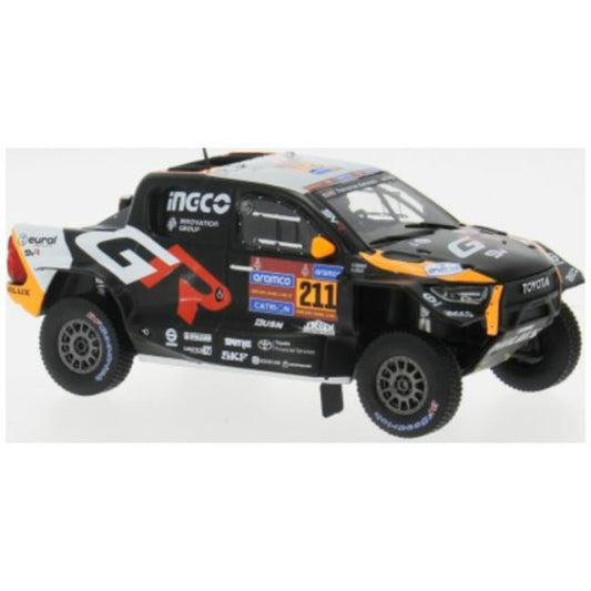 PRE ORDER STOCKS DUE DECEMBER 2025 / JANUARY 2026 1:43 IXO IXRAM985 TOYOTA GR DKR HILUX EVO T1 RALLY DAKAR 2025 NO.211 L.HENK/C.BRETT