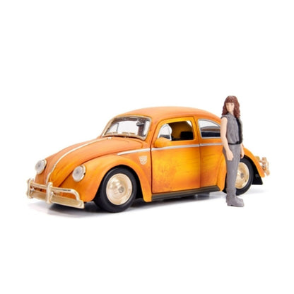 Available to Order – Volkswagen Beetle Transformers Bumblebee with Charlie Figure 1:24 Jada Model (JAD30114)