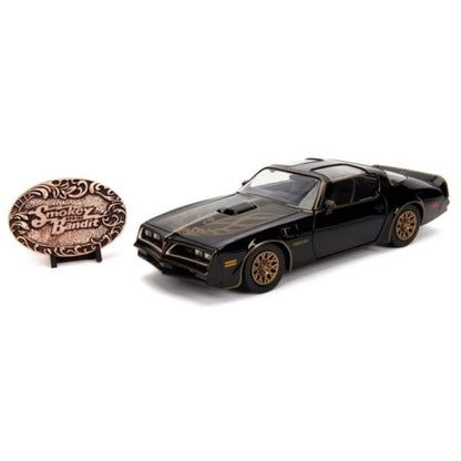 Available To Order – JAD30998 - 1:24 Pontiac Trans Am Firebird Smokey And The Bandit With Belt Buckle JADA Model (JAD30998)