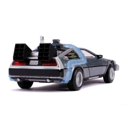 Available To Order – Back to the Future Part Ii Delorean Time Machine with Working Lights 1:24 Jada Model (JAD31468)