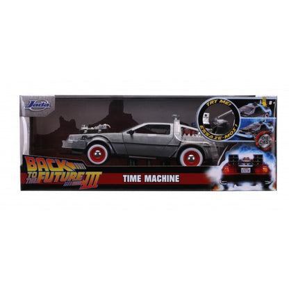 Available to Order – Back to the Future Iii Time Machine Delorean with Working Lights 1:24 Jada Model (JAD32166)