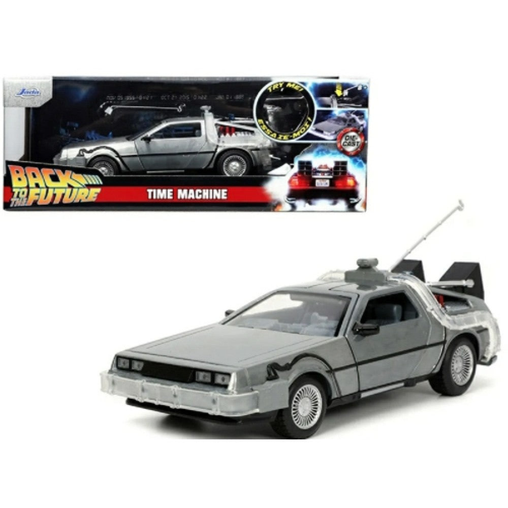 Available to Order – Back to the Future Delorean Time Machine with Pole 1:24 Model (JAD32911)