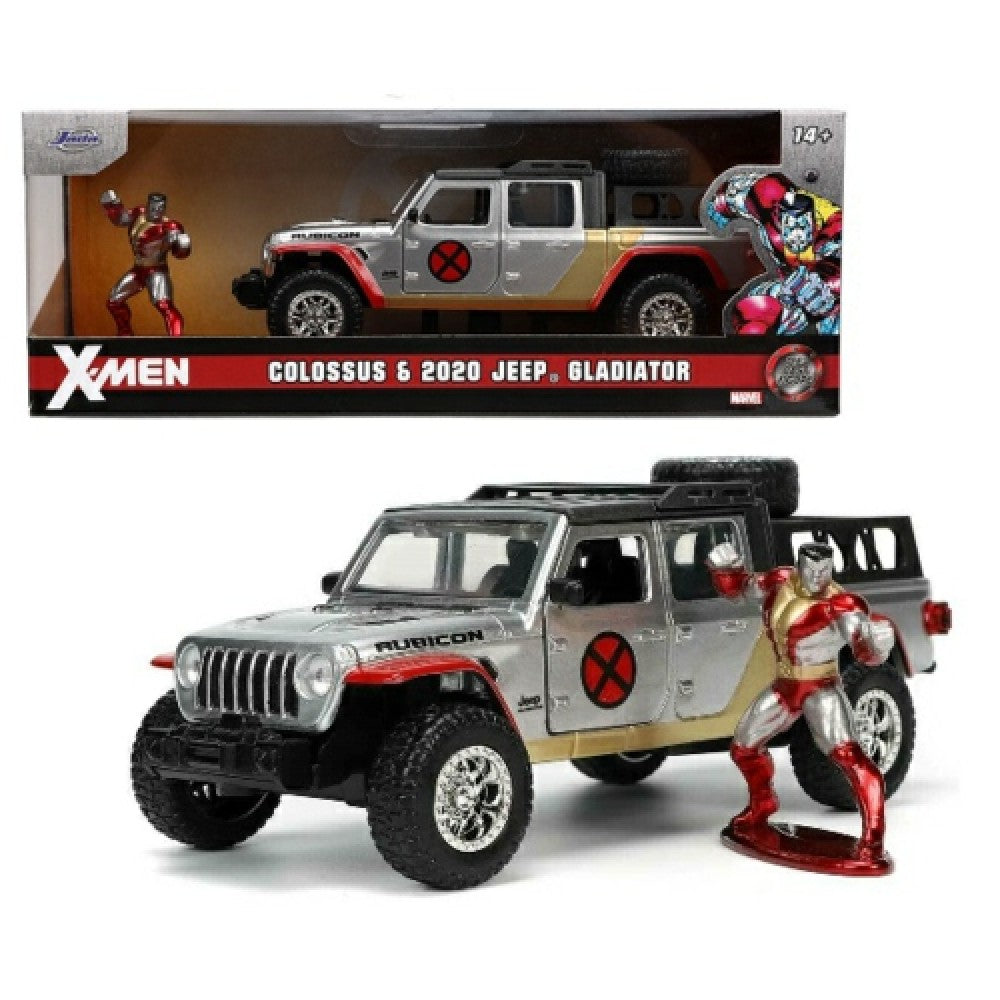 THIS ITEM IS AVAILABLE TO ORDER - 1:32 JADA JAD33363 MARVEL X-MEN JEEP GLADIATOR WITH COLOSSUS FIGURE