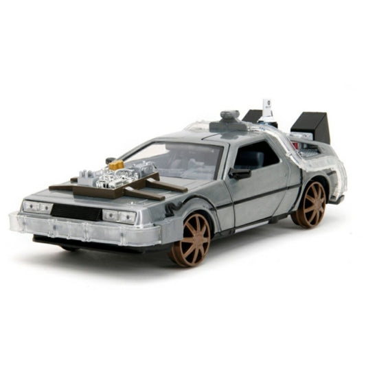 Available To Order – Bttf Part Iii - Time Machine W/light (rail Wheel) 1:24 Jada Model (JAD34996)