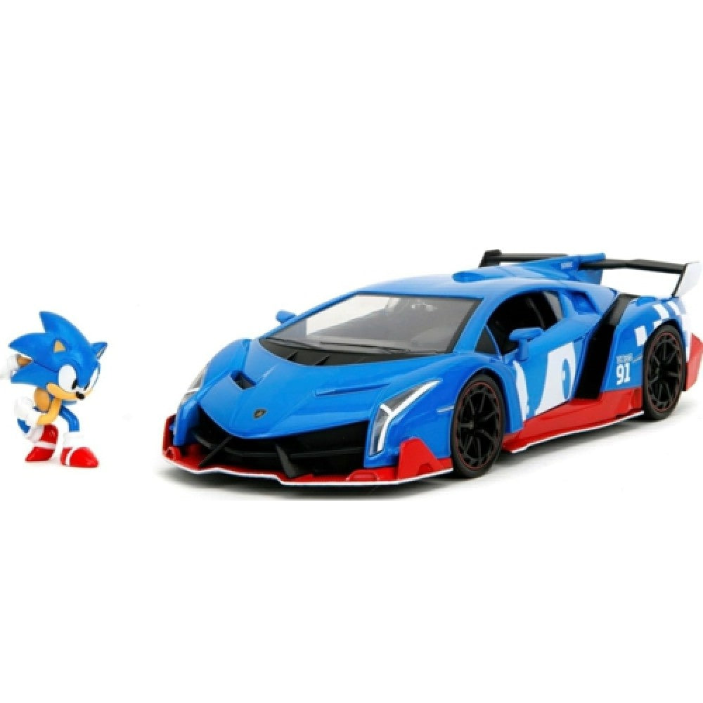Available to Order – Sonic Lamborghini Veneno 1:24 Jada Model (JAD35433)
