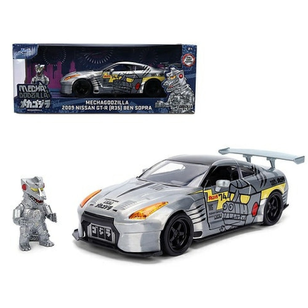 Available to Order – Godzilla Mechagodzilla 2009 Nissan GT-R with Figure 1:24 Jada Model (JAD36285)