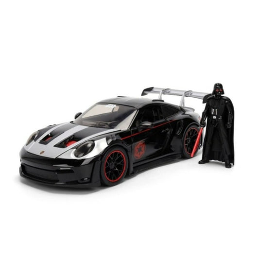 Available to Order – Hollywood Rides - Star Wars Porsche 911 GT3 RS (992) W/darth Vader 1:24 Jada Model (JAD36477)