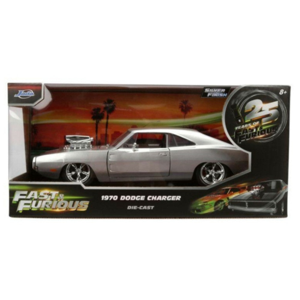 Available To Order – JAD36804 - 1:24 Fast And Furious Anniversary Dom's Dodge Charger Silver Finish JADA Model (JAD36804)