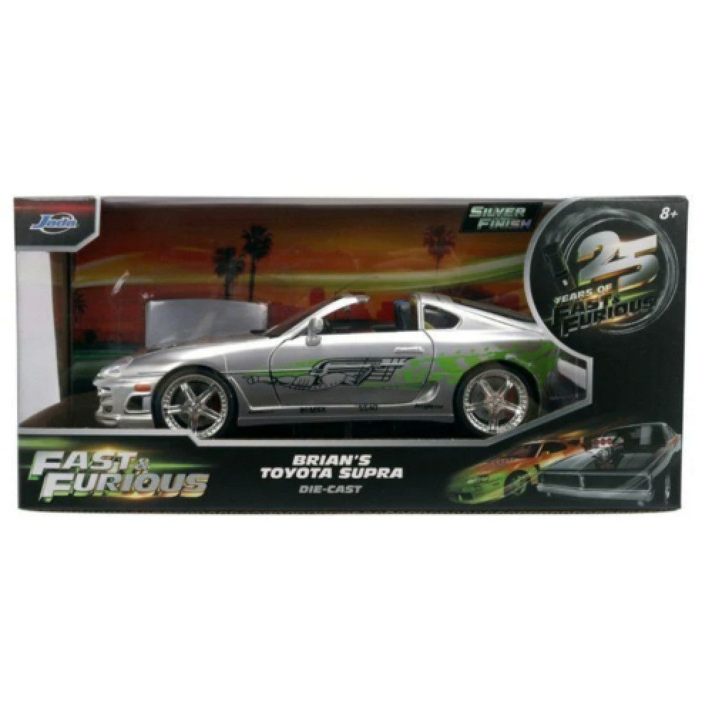 Available To Order – JAD36805 - 1:24 Fast And Furious Anniversary Brian's Toyota Silver Finish JADA Model (JAD36805)