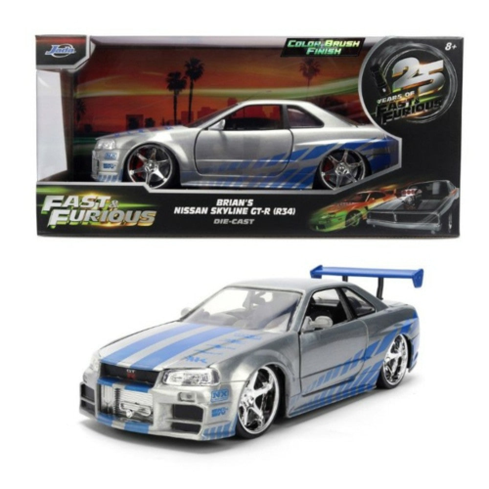 JAD36818 - 1:24 Fast And Furious - Brians Nissan Skyline GT-R - Colour Brush JADA Model