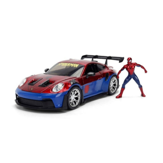 JAD37442 - 1:24 Hollywood Rides - Porsche 911 GT3 RS With SPIDER-MAN JADA Model