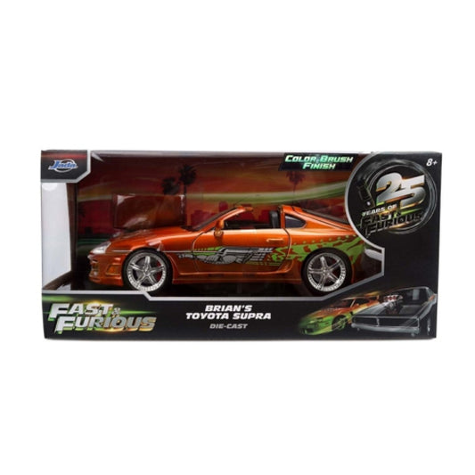 Available To Order – JAD37703 - 1:24 Fast And Furious - Brians Toyota Supra - Colour Brush JADA Model (JAD37703)