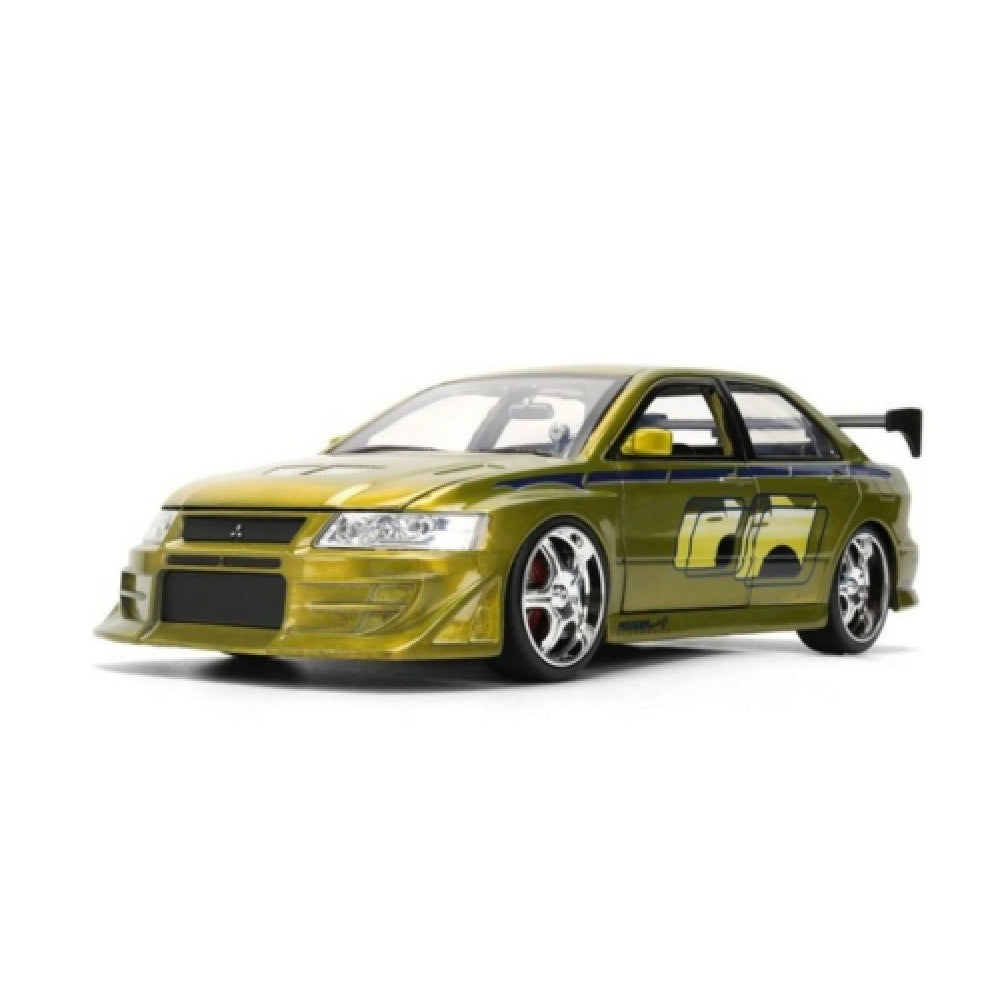 JAD37874 - 1:24 Ff - Brians Mitsubishi Lancer EVO VII - Color Brush Finish Gold JADA Model