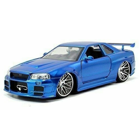 JAD97173 - 1:24 2002 Nissan Skyline GTR R34 Fast And Furious Blue JADA Model