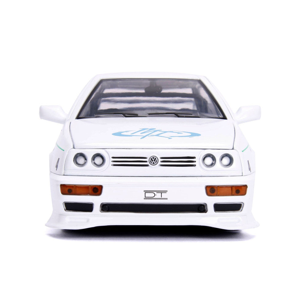 Available To Order – JAD99591 - 1:24 Volkswagen Jetta A3 1995 Fast And Furious White/blue JADA Model (JAD99591)