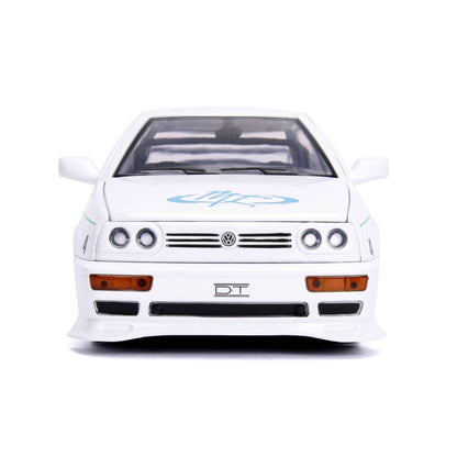 Available To Order – JAD99591 - 1:24 Volkswagen Jetta A3 1995 Fast And Furious White/blue JADA Model (JAD99591)