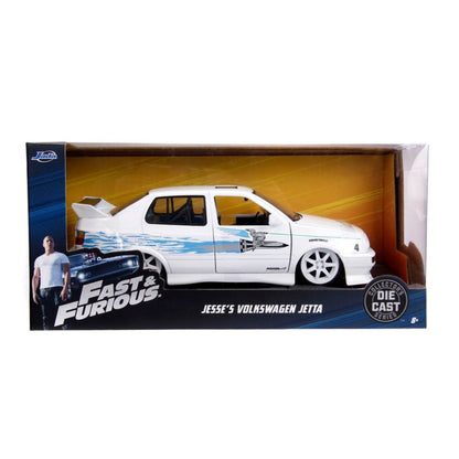 Available To Order – JAD99591 - 1:24 Volkswagen Jetta A3 1995 Fast And Furious White/blue JADA Model (JAD99591)