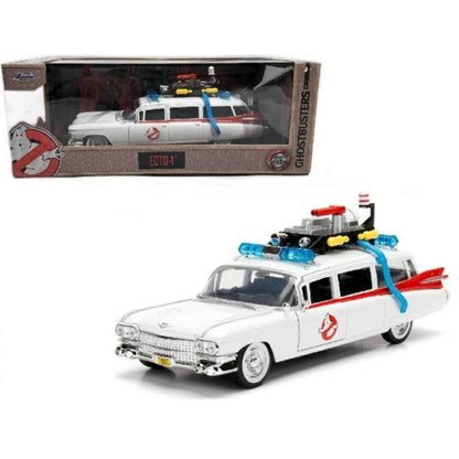 Available To Order – JAD99731 - 1:24 Cadillac Ghostbusters ECTO-1 White / Red JADA Model (JAD99731)