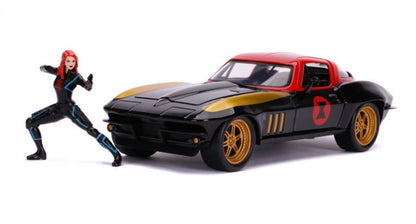 Available To Order – Chevy Corvette 1966 and Black Widow Figure 1:24 (JAD 31749)