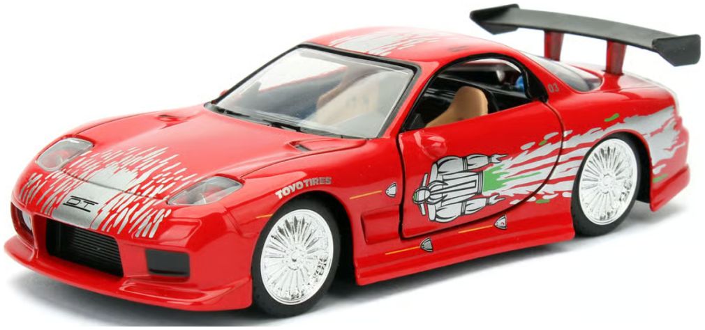 Mazda RX-7 FD3S-Wide Body Glossy Red w/J Hook Window FF 1993 1:32 Jada Model